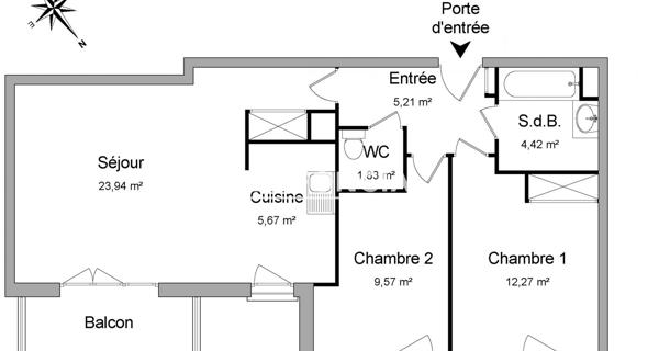 Location Appartement 3 pièces 62.91 m² - Ermont 95120