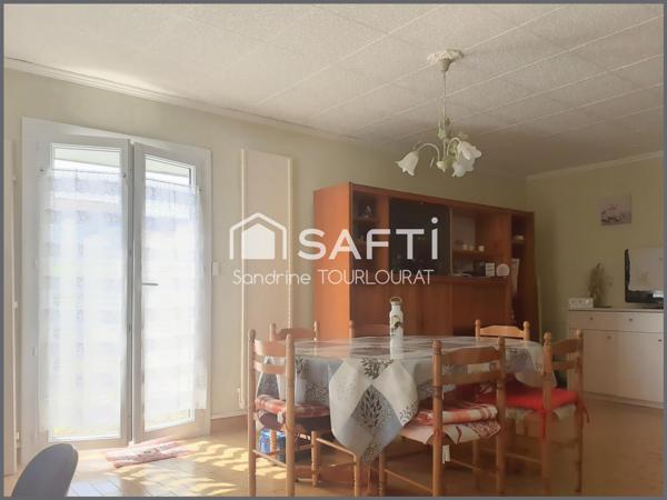 Maison 95 m2, 3 chambres avec garage et jardin