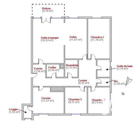 Appartement à vendre 5 pièces 92,84 m² Carpentras
