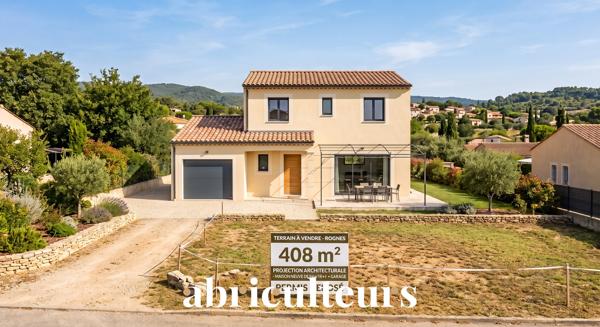 Terrain constructible viabilisé avec permis de construire déposé de 94m2 en vente à Rognes 13840
