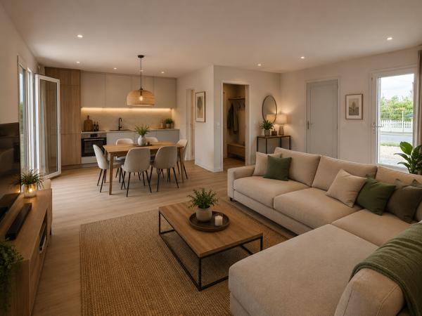 Maison neuve de plain-pied – Prête à personnaliser – 600 m² de terrain