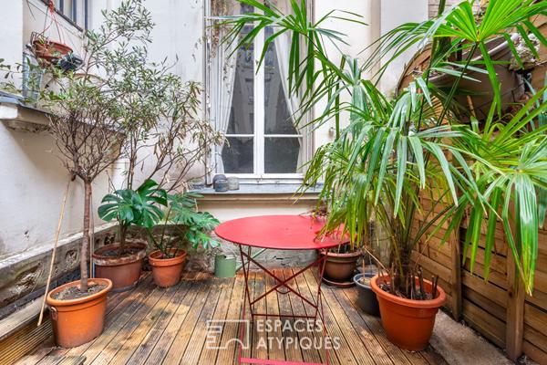 Appartement et local avec cour privative