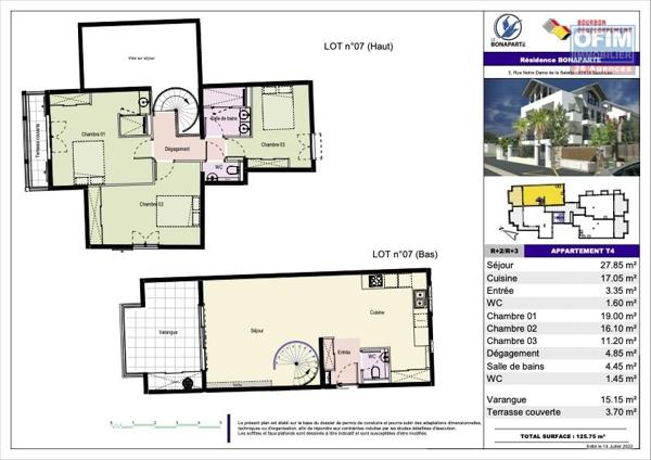 A VENDRE SAINT-LEU CENTRE T4 DUPLEX