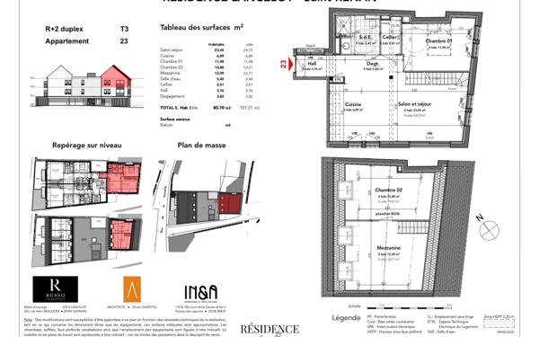 Appartement à vendre    3 pièces • 80,70 m2 Saint-Renan