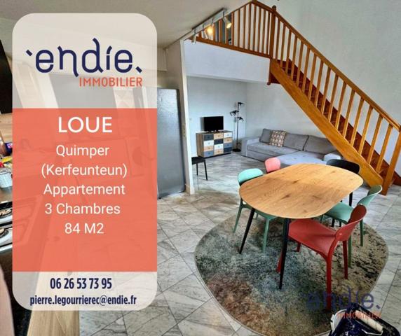 À louer – Appartement T4 duplex meublé lumineux Kerfeunteun