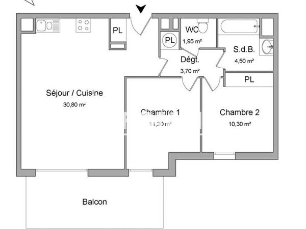 Location Appartement 3 pièces 62.5 m² - 26 BOULEVARD PIERRE BAGARRY Marseille 13013