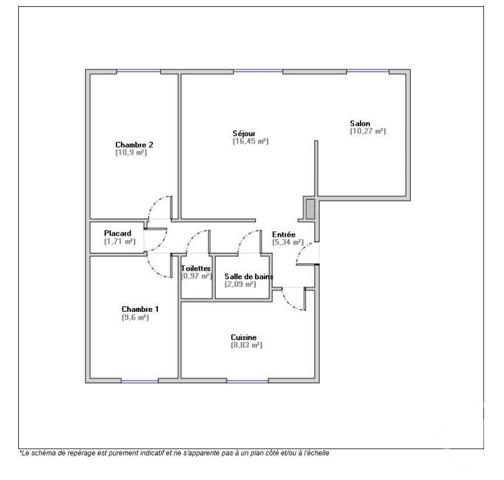 Appartement F4 à vendre  4 pièces - 66,16 m2 PIERREFITTE SUR SEINE - 93