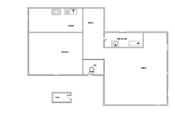 Appartement F3 à vendre  2 pièces - 54,33 m2 PARIS - 75009