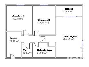 Appartement à vendre 3 pièces 65,98 m² Saint-Priest