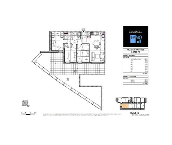 Appartement 3 pièces 69 m2