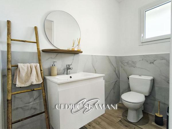 MAISON 124 M2, 3 CHAMBRES, SALON, CUISINE, GARAGE, JARDIN, TERRASSE, 2 WC, SDB, SALLE D EAU