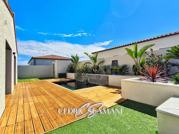 MAISON 124 M2, 3 CHAMBRES, SALON, CUISINE, GARAGE, JARDIN, TERRASSE, 2 WC, SDB, SALLE D EAU