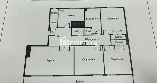 À vendre Appartement 4 pièces 73.33 m² - Marseille 13013