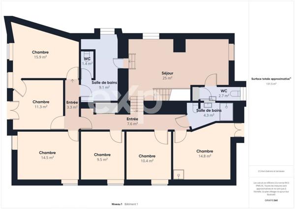 MAISON 10 PIÈCES AVEC TERRASSE GÎTE 6 CHAMBRES