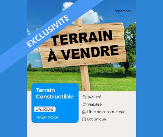 Terrain à vendre de 1 420,00 m² MAEN ROCH (35)