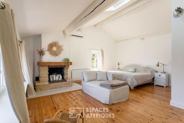 Ancien corps de ferme rénové avec piscine et jardin