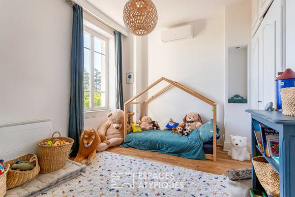 Ancien corps de ferme rénové avec piscine et jardin