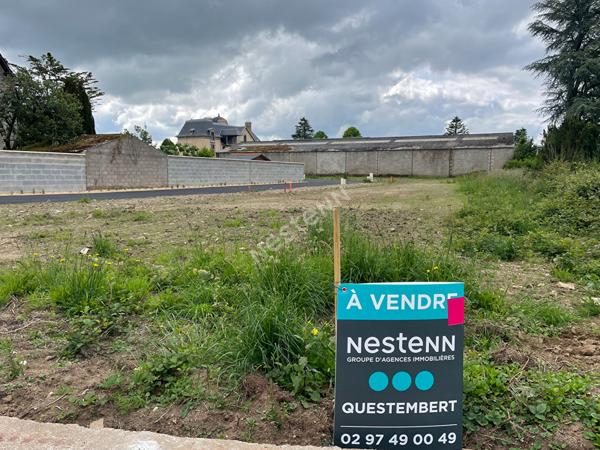 Terrain Questembert RARE Centre ville arboré zone UA, 615 m² env