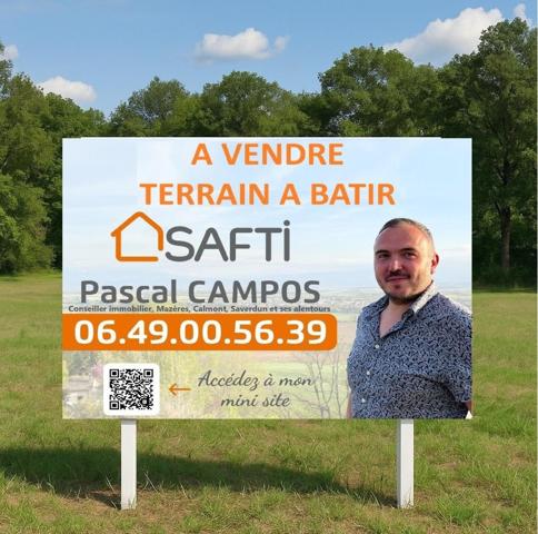 Terrain plat constructible et viabilisé de 487m²