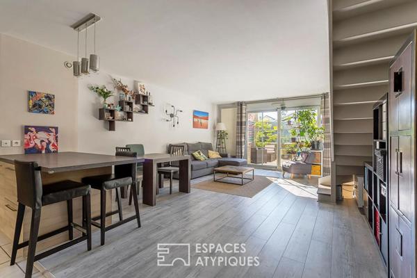 Duplex de caractère esprit loft avec terrasse