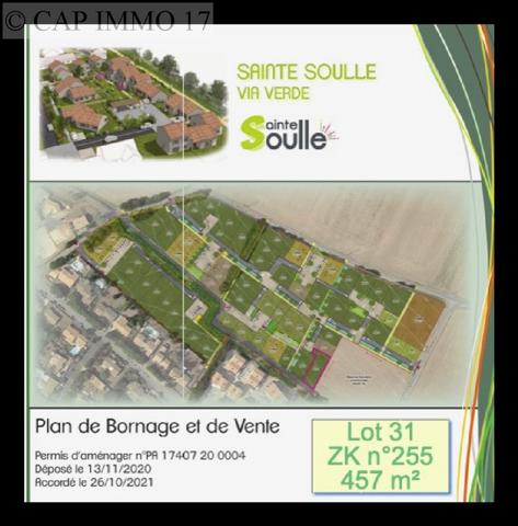 Terrain de 457 m² en vente à CDA LA ROCHELLE