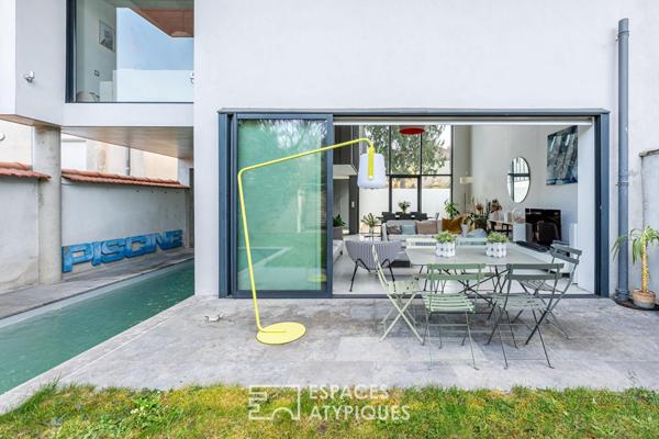 Maison d’architecte avec piscine au coeur de Champagne au Mont d’Or