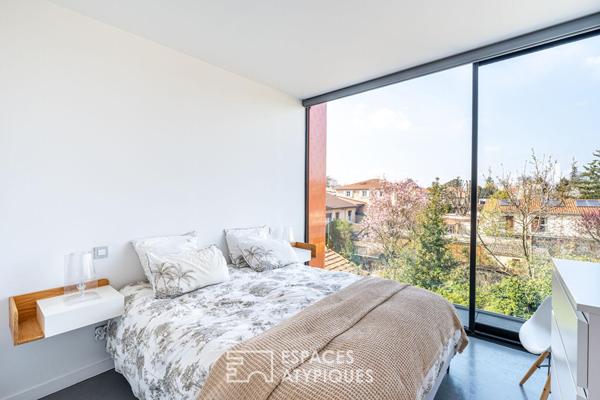 Maison d’architecte avec piscine au coeur de Champagne au Mont d’Or