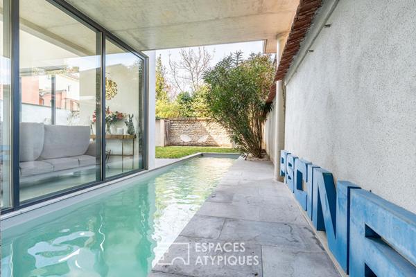 Maison d’architecte avec piscine au coeur de Champagne au Mont d’Or