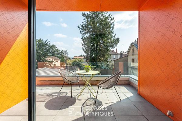 Maison d’architecte avec piscine au coeur de Champagne au Mont d’Or