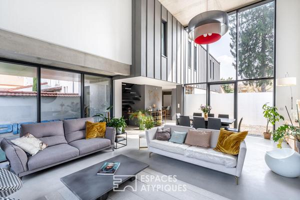 Maison d’architecte avec piscine au coeur de Champagne au Mont d’Or