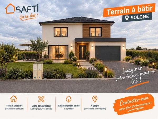 Terrain constructible de 746 m2 à Solgne !