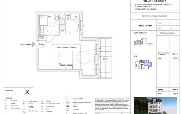 Appartement à vendre    1 pièce • 36,08 m2 Lagny-sur-Marne
