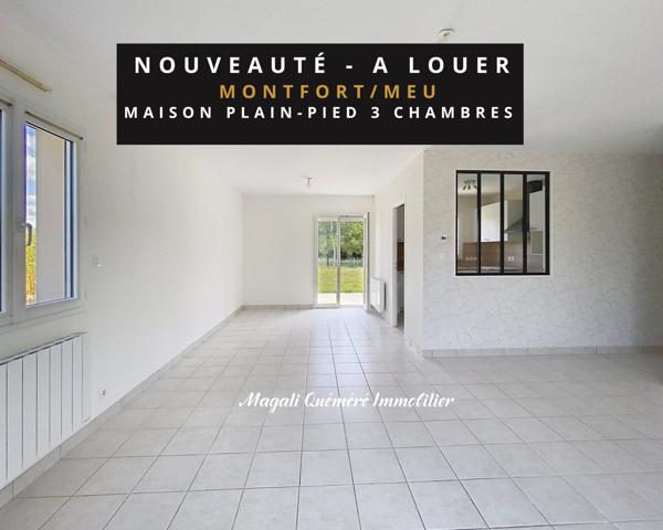 Montfort-sur-Meu (35160) Nouveauté à la location en EXCLUSIVITE ! Maison plain-pied de 4 pièces idéalement située à Montfort sur Meu 3