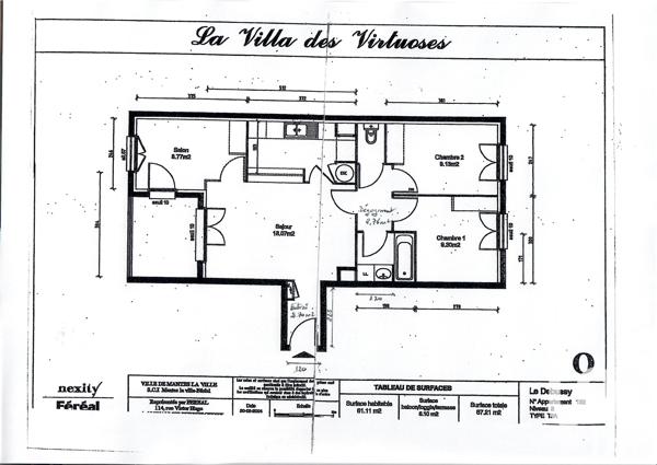 Appartement à vendre 3 pièces 61,11 m² Mantes-la-Ville