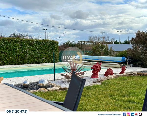 Chalon-sur-Saône (71100) Maison 120 m² | 4 ch | 890 m² | Garage | Piscine