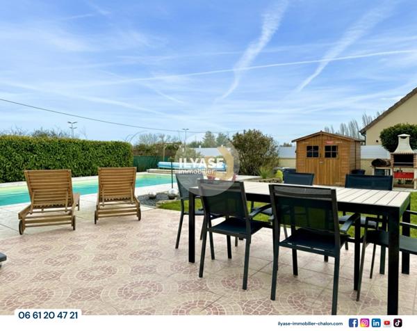 Chalon-sur-Saône (71100) Maison 120 m² | 4 ch | 890 m² | Garage | Piscine