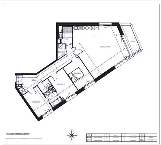 Appartement Arras 4 pièce(s) 99 m2