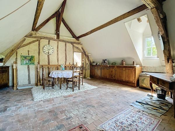 LOIR ET CHER (41)-VILLEDIEU LE CHATEAU, Maison à vendre 136m²-4 pièces- terrasse- dépendances-jardin-cour-mare