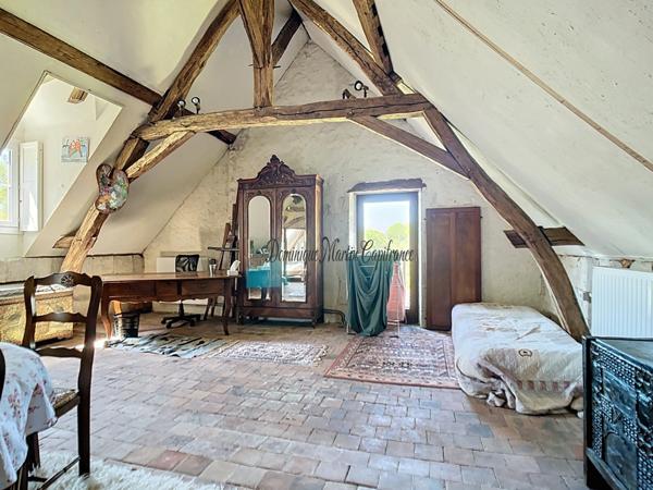 LOIR ET CHER (41)-VILLEDIEU LE CHATEAU, Maison à vendre 136m²-4 pièces- terrasse- dépendances-jardin-cour-mare