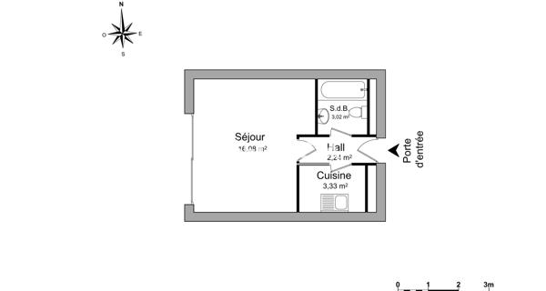 Location Studio 24.67 m² - Argenteuil 95100