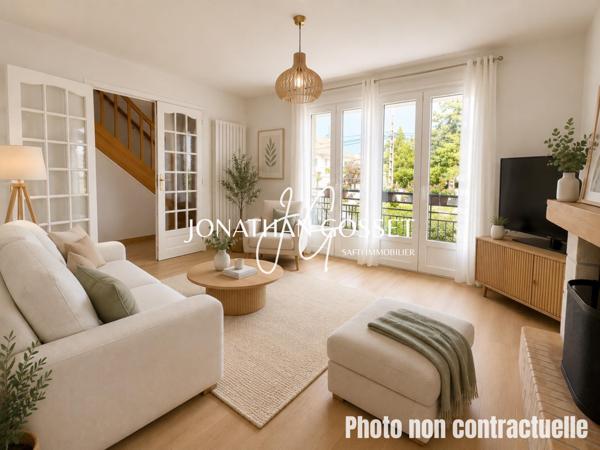 TRIEL-SUR-SEINE: Charmante maison 6pcs - 4ch -132m² avec grand jardin