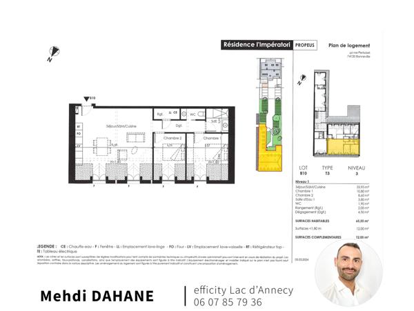 Appartement 3 pièces - 78 m²