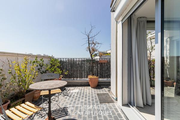 Appartement d’artiste avec terrasse et vues