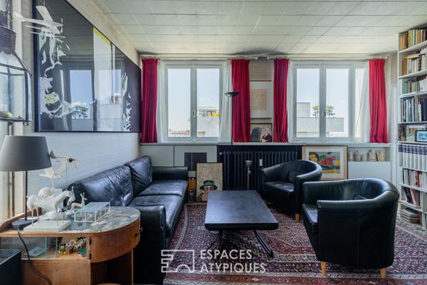 Appartement d’artiste avec terrasse et vues