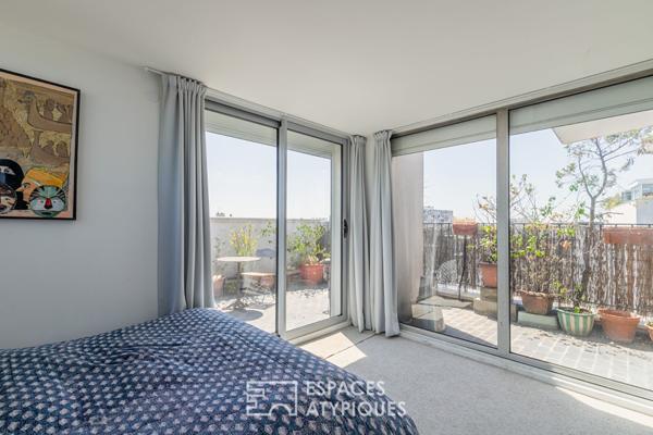Appartement d’artiste avec terrasse et vues