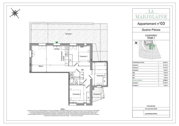 À vendre : Programme Rénové, 4 pièces à Mouans Sartoux