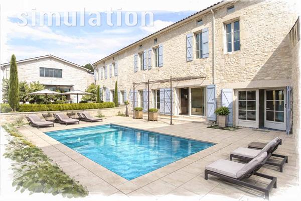 Montaigu-de-Quercy (82150) Ensemble de deux maisons de village en pierre avec jardin et garage