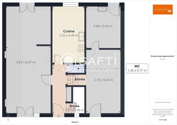 Charmant pavillon de 92 m² rénové avec terrain de 450 m² à Mayenne