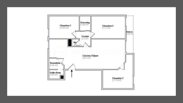 Appartement de 77 m²