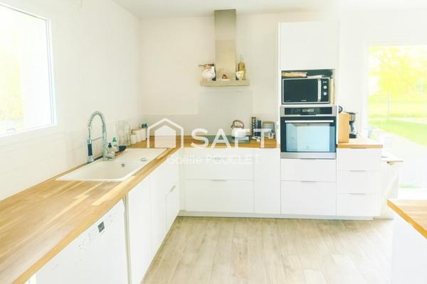 Maison contemporaine, plain-pied, 4 chambres, 110 m²
